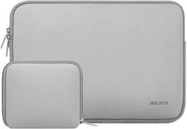 mosiso - 13-13.3 inch Laptop Sleeve Bag for MacBook Air Pro 13 14 HP Dell ASUS Lenovo, Neoprene Computer Sleeve with Small Case - Gray