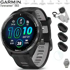 GARMIN
Forerunner 965
1.4" COLORFUL AMOLED DISPLAY
UP TO 10+ HOURS BATTERY LIFE IN GPS MODE
PREMIUM TRAINING METRICS AND RECOVERY INSIGHTS
BUILT IN MAPS WITH SAT+ AND MULTI-BAND GPS
LIGHTWEIGHT TITANIUM BEZEL
TOUCHSCREEN AND BUTTONS
24 hr
25
52
7010
SAT 01
8:00
38
100%
GARMIN