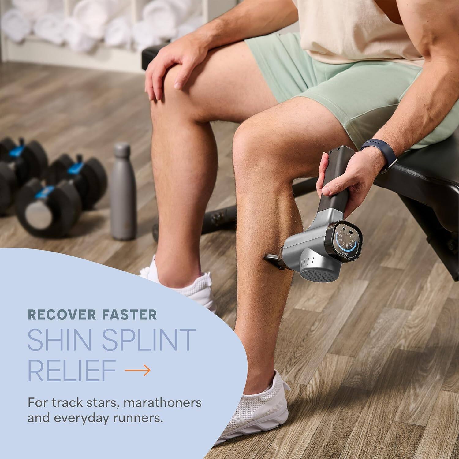 - RECOVER FASTER SHIN SPLINT RELIEF  
For track stars, marathoners and everyday runners.