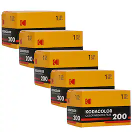 5x Kodak Kodacolor 200 Color Negative Film (35mm Roll Film, 36 Exposures)