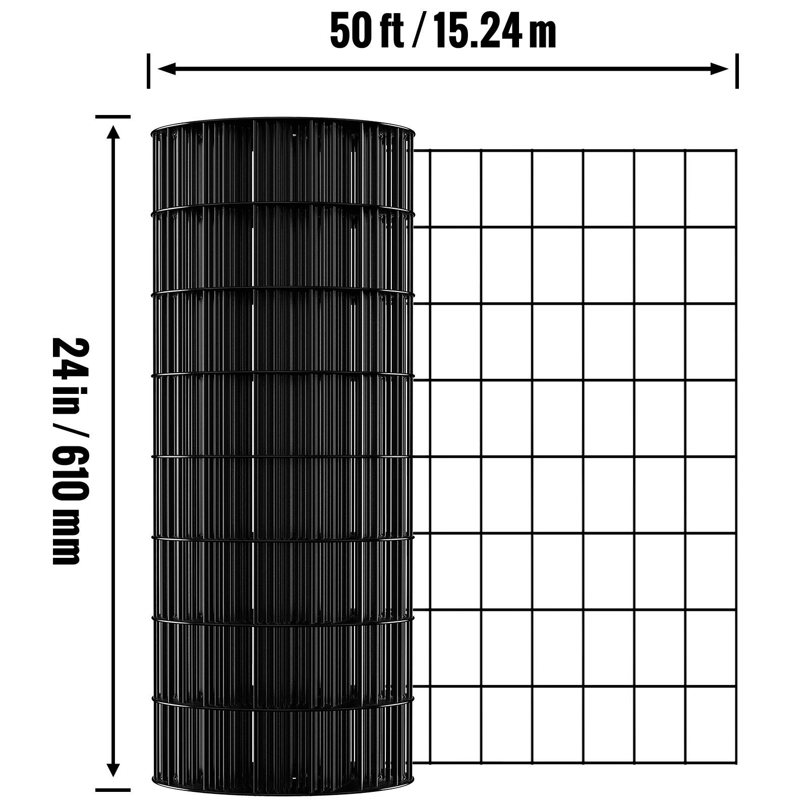 50 ft / 15.24 m  
24 in / 610 mm