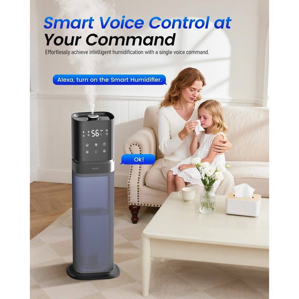 Smart Voice Control at Your Command  
Effortlessly achieve intelligent humidification with a single voice command.  
Alexa, turn on the Smart Humidifier.  
Ok!