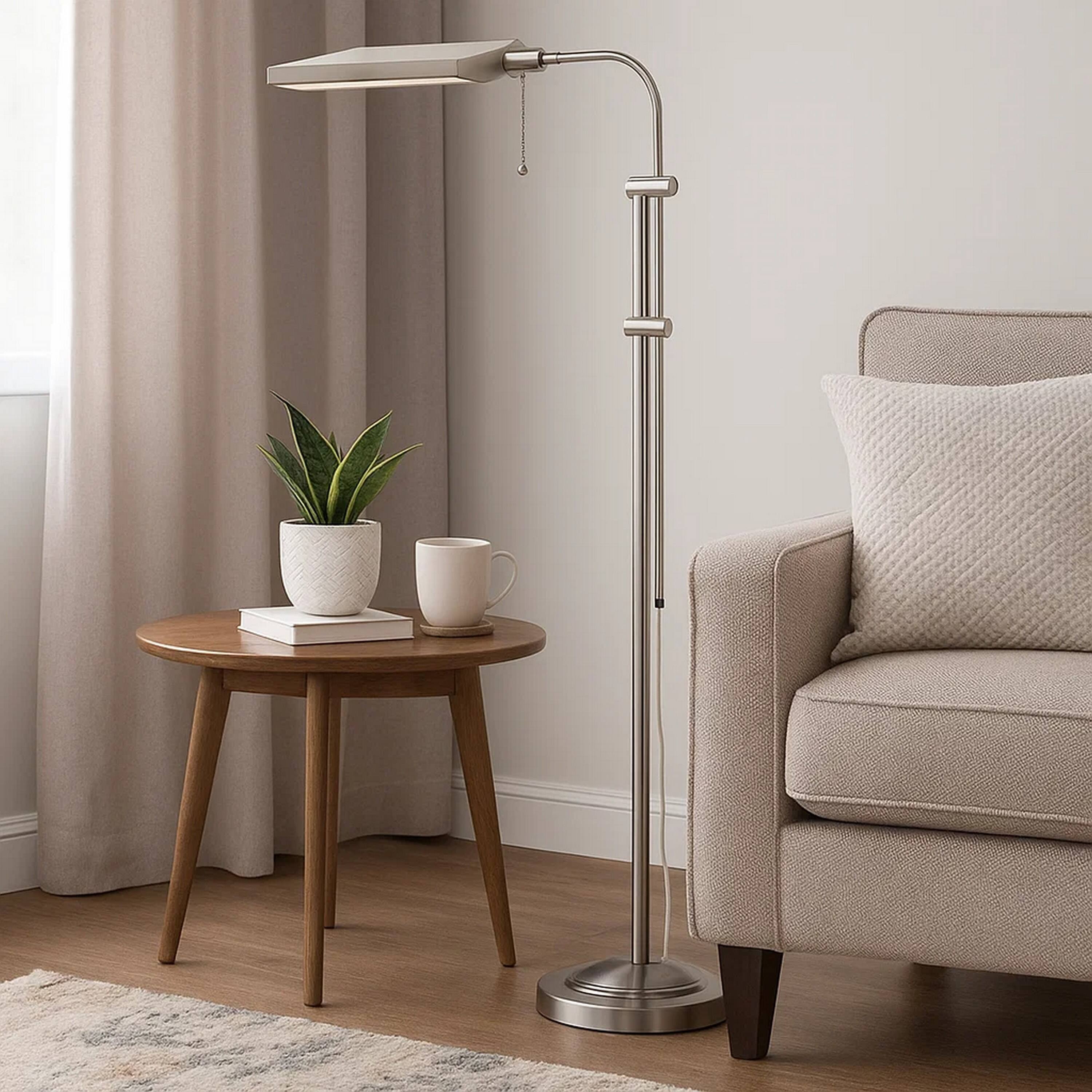 Alt View 3. Manhattan Lane - Metal Rectangular Floor Lamp with Adjustable Pole.