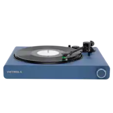 Front. Victrola - Victrola Stream Onyx – Wi-Fi and Bluetooth Turntable (Works with Sonos) - Blue.