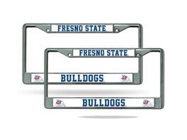 Rico Industries - Fresno State Bulldogs Chrome Metal License Plate Frame - Set of 2 Frames - Multi