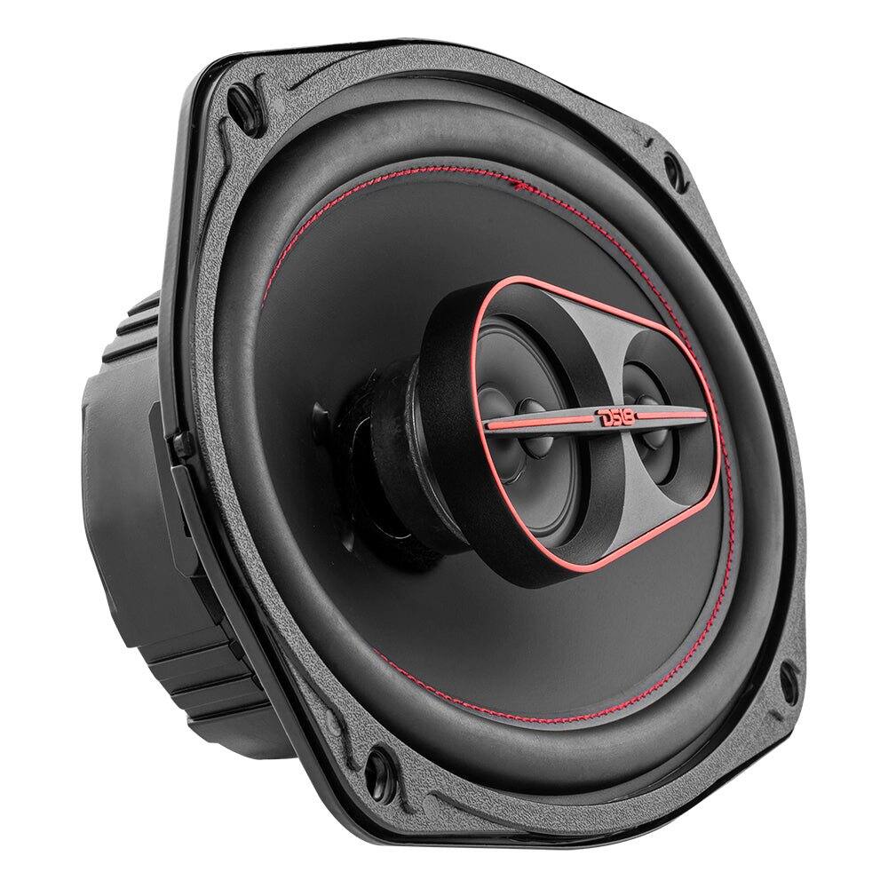 Left. DS18 Audio - GEN-X 6x9" 3-way Coaxial Speaker with Built-in Driver and Grille (Pair), 60W RMS 4-Ohm.