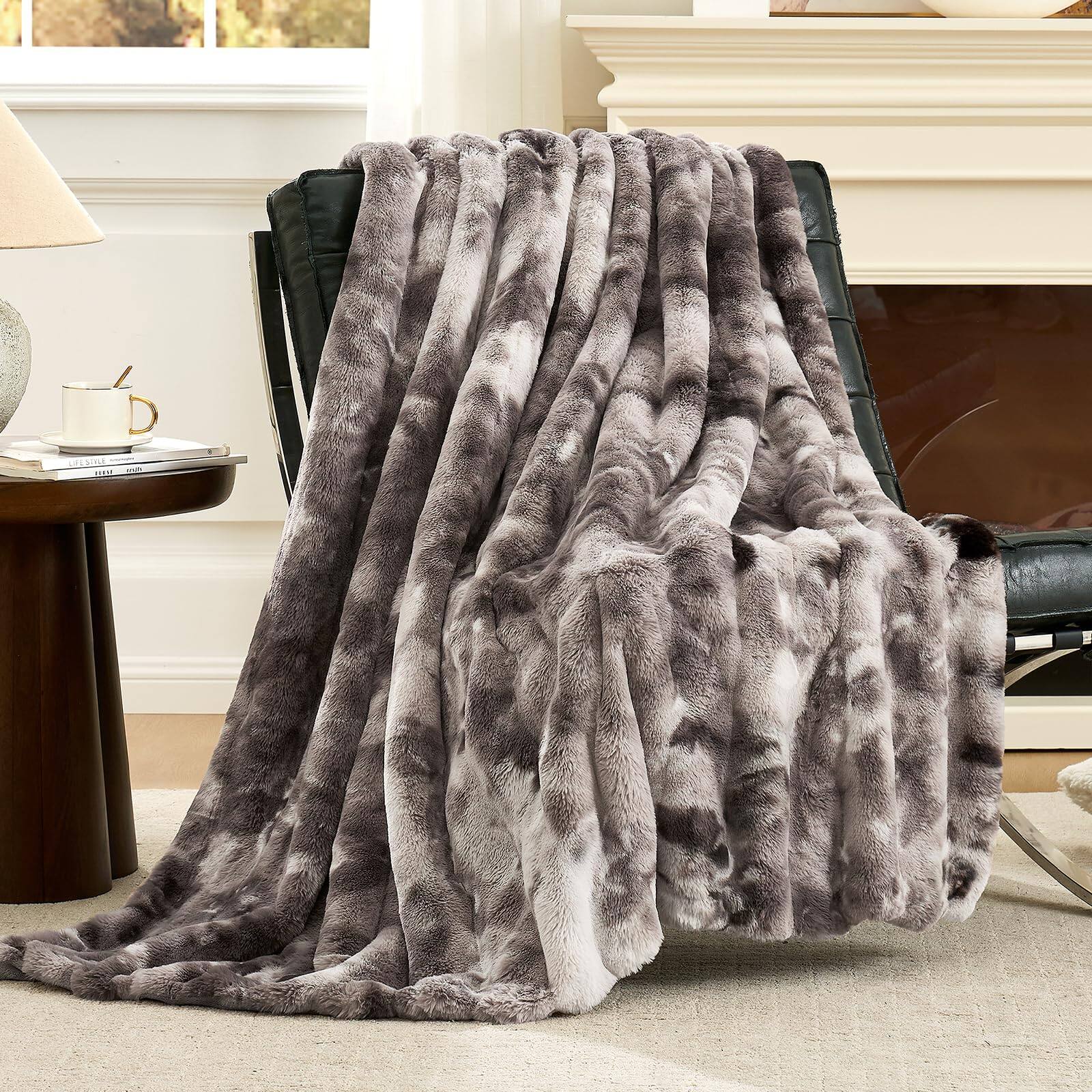 Tie-dye Grey Throw(50" x 60")