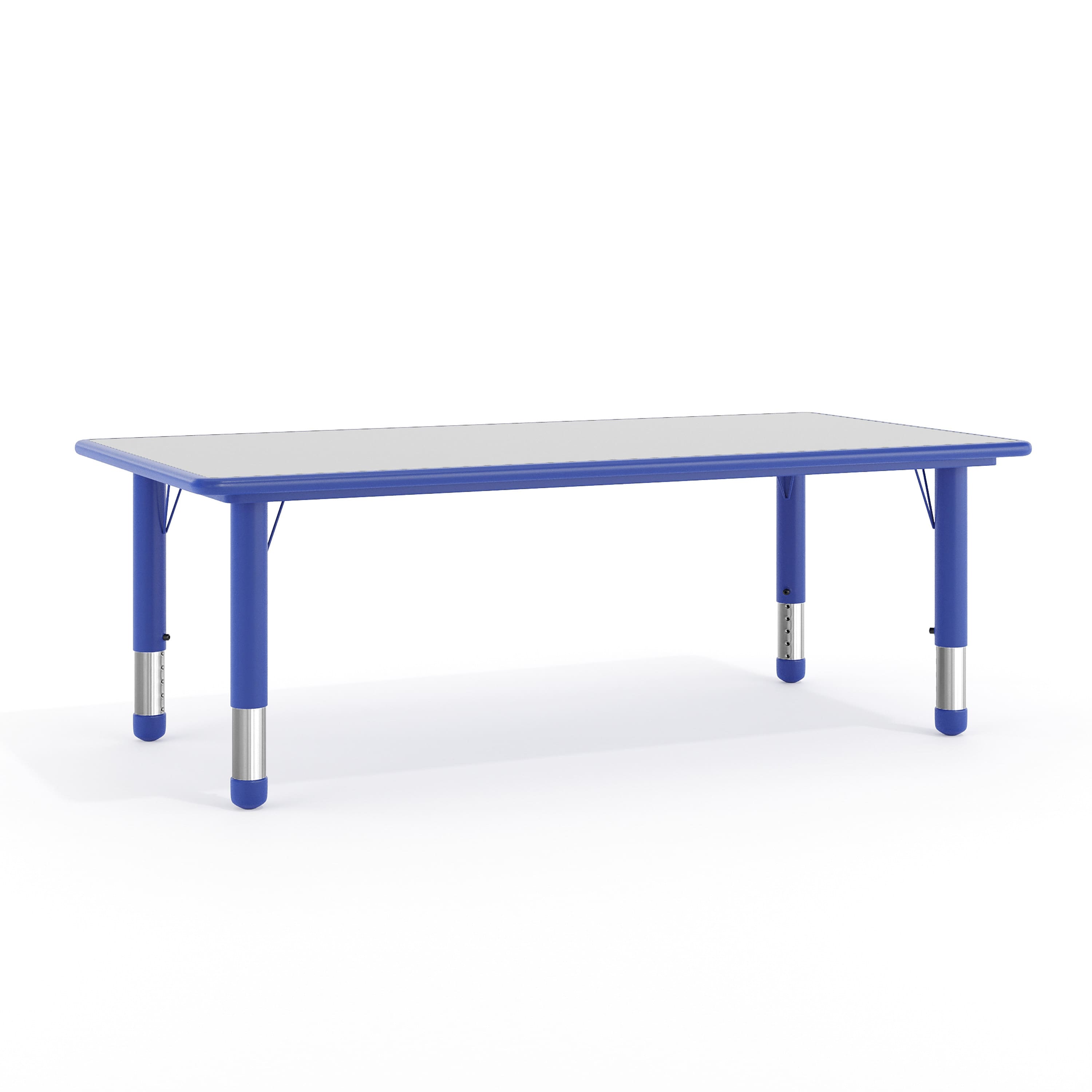 "Emma + Oliver - 23.625""W x 47.25""L Rectangular Plastic Height Adjustable Activity Table - Blue" price history on PriceWatchPro