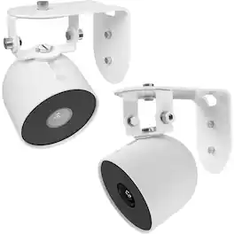 RTMB - 2-Pack Metal Wall Mount for Google Nest Cam Outdoor Battery (2nd Gen), Anti-Drop, Better Angles - White