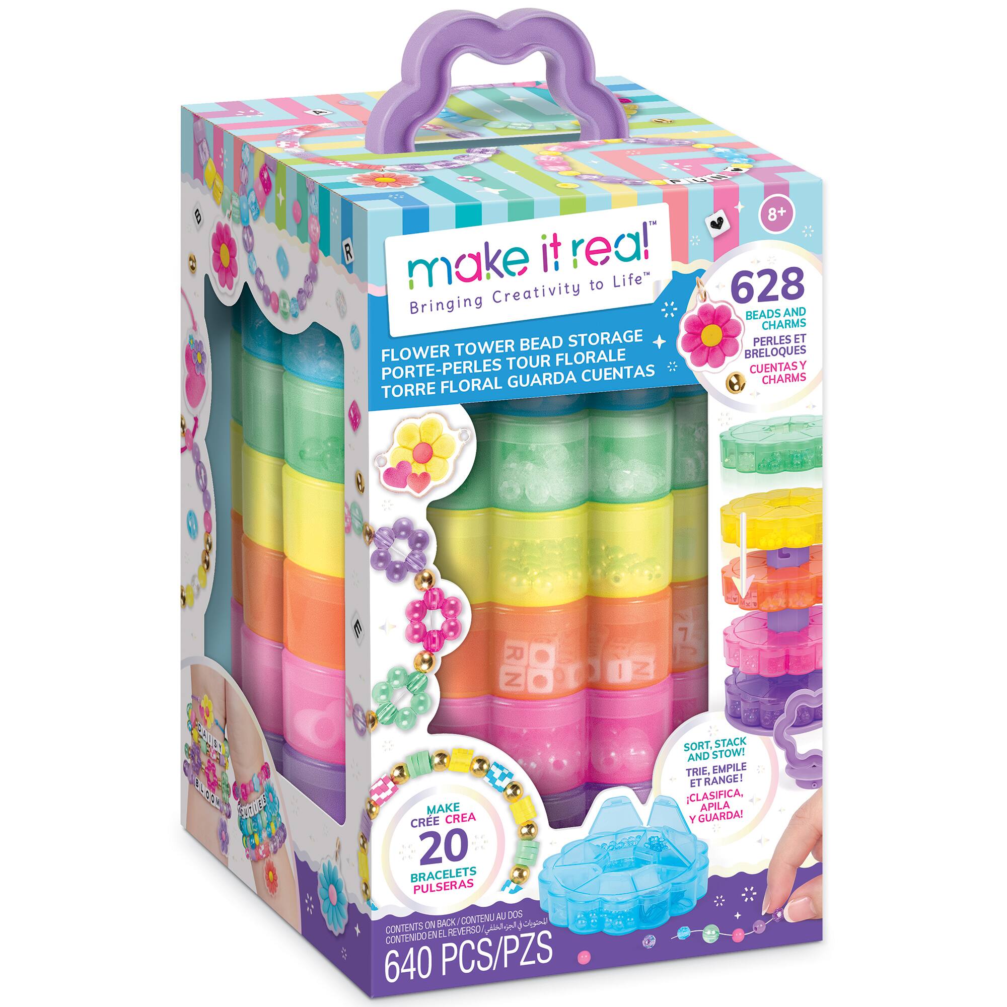 A UN 8+ 8 make it real to Life 628 Bringing Creativity BEADS AND CHARMS TOWER BEAD STORAGE PERLES ET FLOWER TOUR FLORALE BRELOQUES PORTE-PERLES CUENTAS CUENTASY FLORAL GUARDA CHARMS TORRE

7

Z

Z

MAKE CRE CREA 20 BRACELETS PULSERAS CONTENU AUDOS CONTENTS ON BACK CONTENIDO EN EL REVERSO 640 PCS/PZS

SORT, STACK AND STOW! TRIE, EMPILE ET RANGE! CLASIFICA, APILA Y GUARDA!
