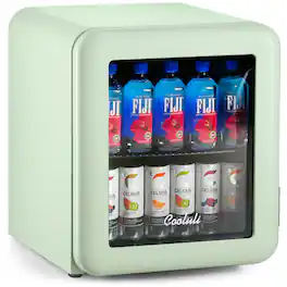 Cooluli - Decor 1.7 cuft Glass Beverage Cooler - Green