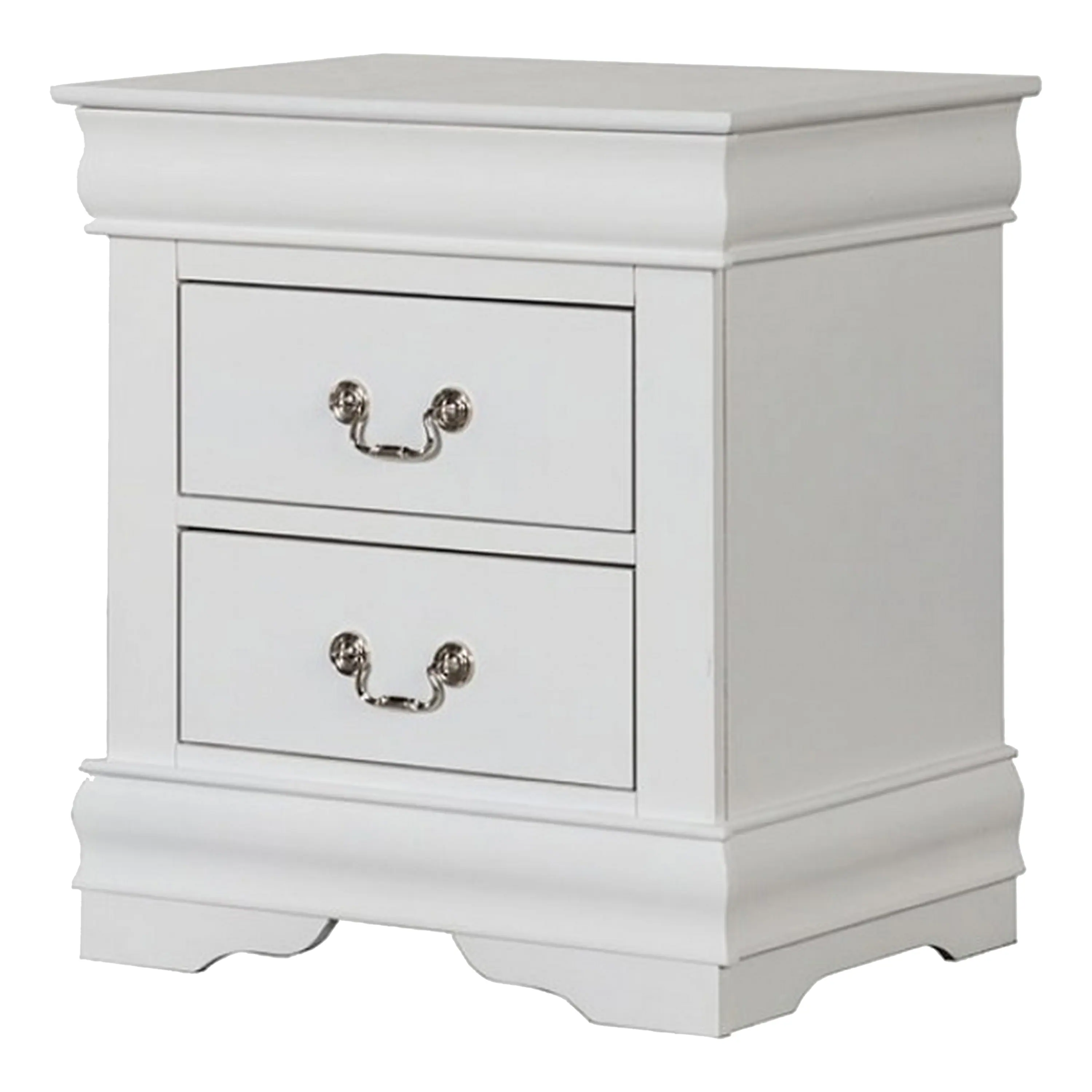 Alt View 3. Manhattan Lane - Ry Three Piece Full Size Bedroom Set, Sleek Modern Transitional Style - White.