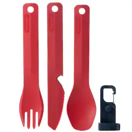 Humangear - GoBites BIO Knife,Fork,Spoon Set - Red