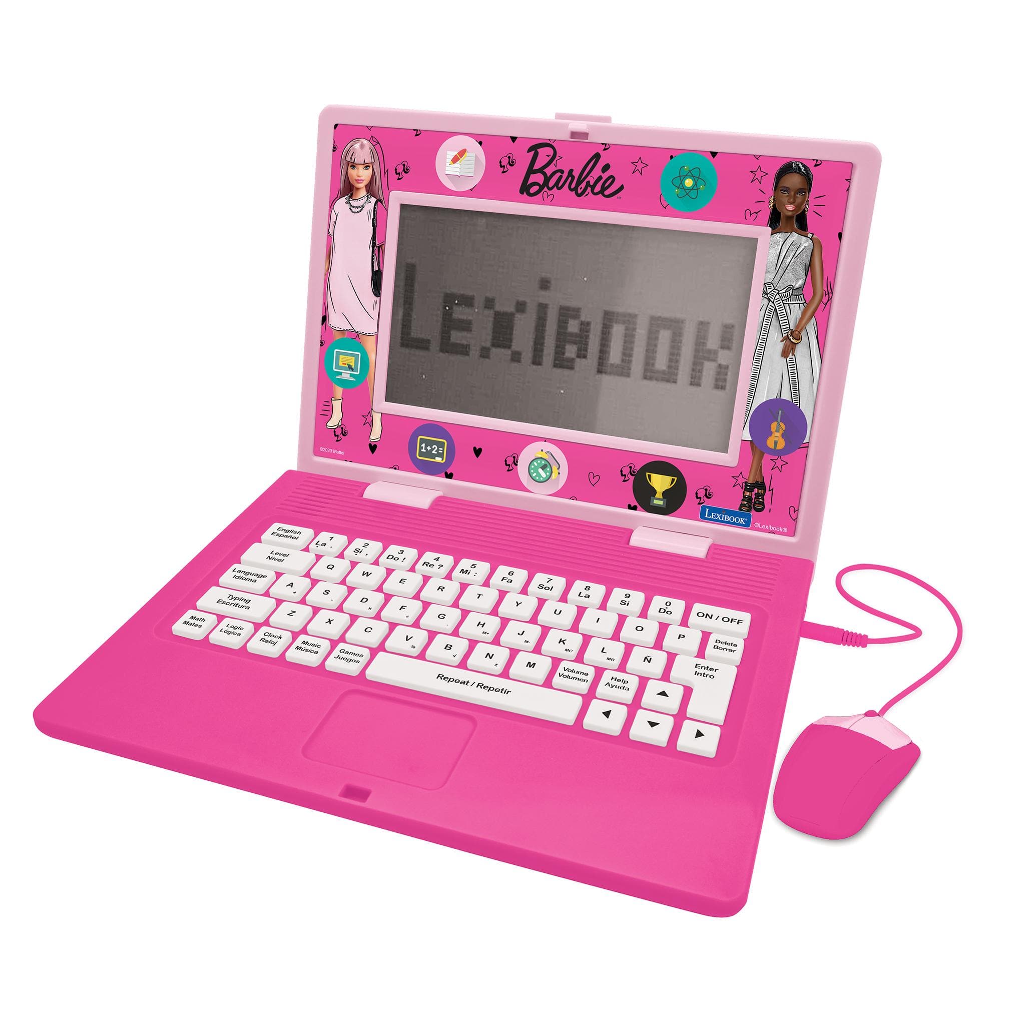 Lexibook - Barbie Bilingual Educational Laptop with 170 Activities