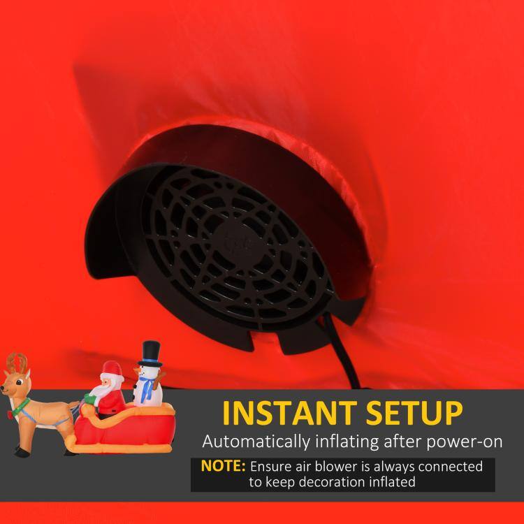 INSTANT SETUP  
Automatically inflating after power-on  
NOTE: Ensure air blower is always connected to keep decoration inflated