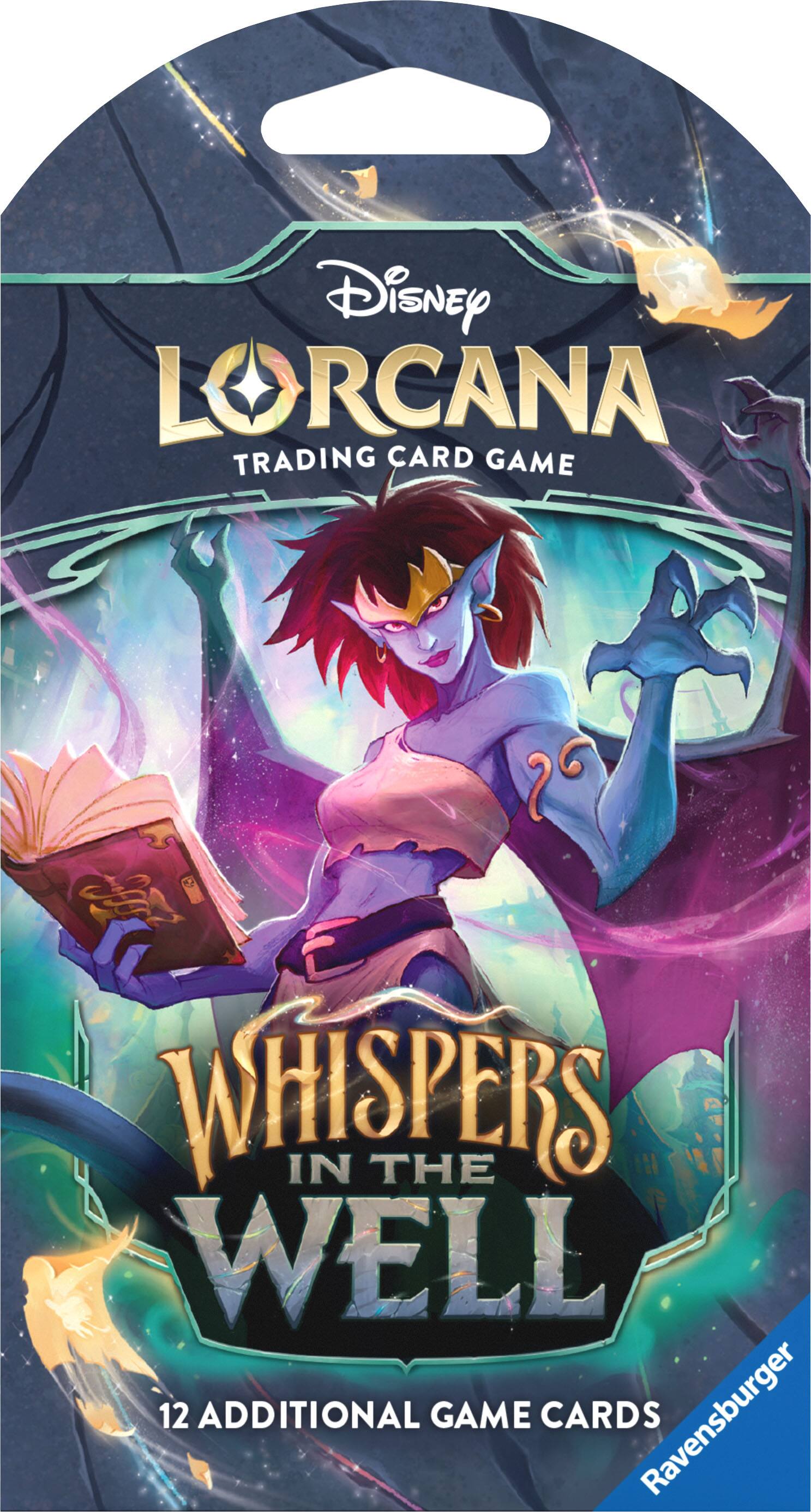 Disney LORCANA TRADING CARD GAME  
WHISPERS IN THE WELL  
12 ADDITIONAL GAME CARDS  
Ravensburger