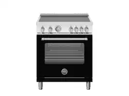 Bertazzoni - 30" Master Series range - Electric oven - 4 induction zones - Matte Black - Front_Zoom