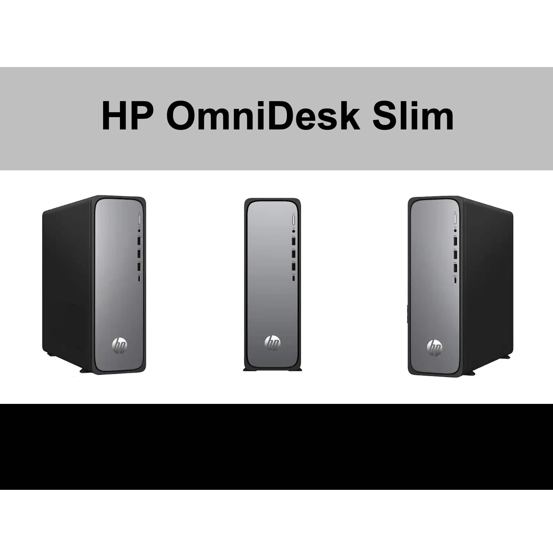 新品i3 13100/16G/SSD500/RTX3050/Office2021 HP Upgraded OmniDesk Slim Desktop (i3 13100, 16GB, 512GB SSD