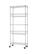 Left. TRINITY - EcoStorage 5-Tier 30x14x72 Modular Commercial Wire Shelving NSF w/ Baskets & Wheels Chrome - Chrome.