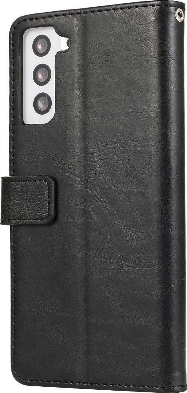 Alt View 11. SaharaCase - Genuine Leather Folio Wallet Case for Samsung Galaxy S24 - Black.