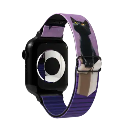 Front. ZOX - If I Fits, I Sits NFC Smartwatch Band, 22mm - Purple.