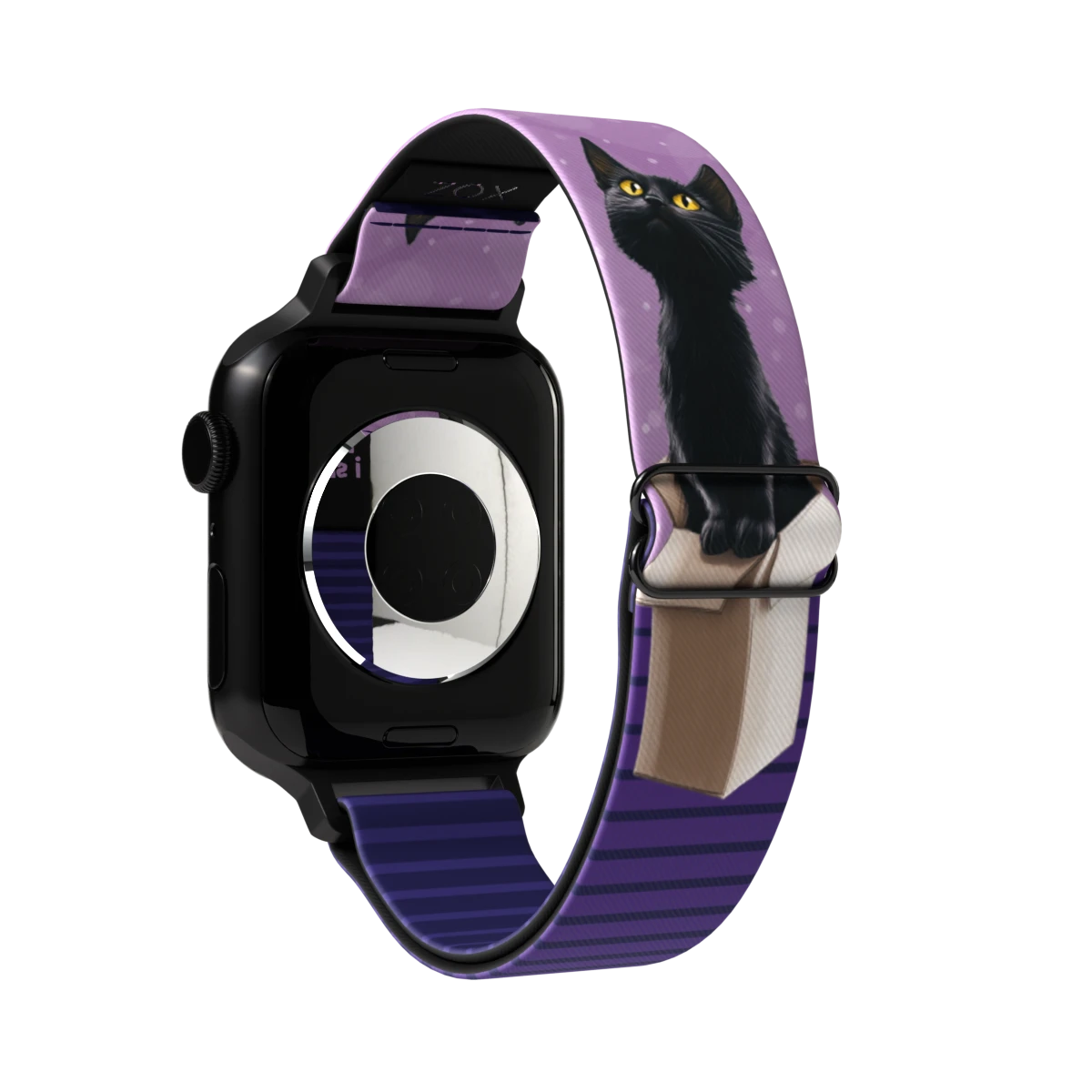 Front. ZOX - If I Fits, I Sits NFC Smartwatch Band, 22mm - Purple.