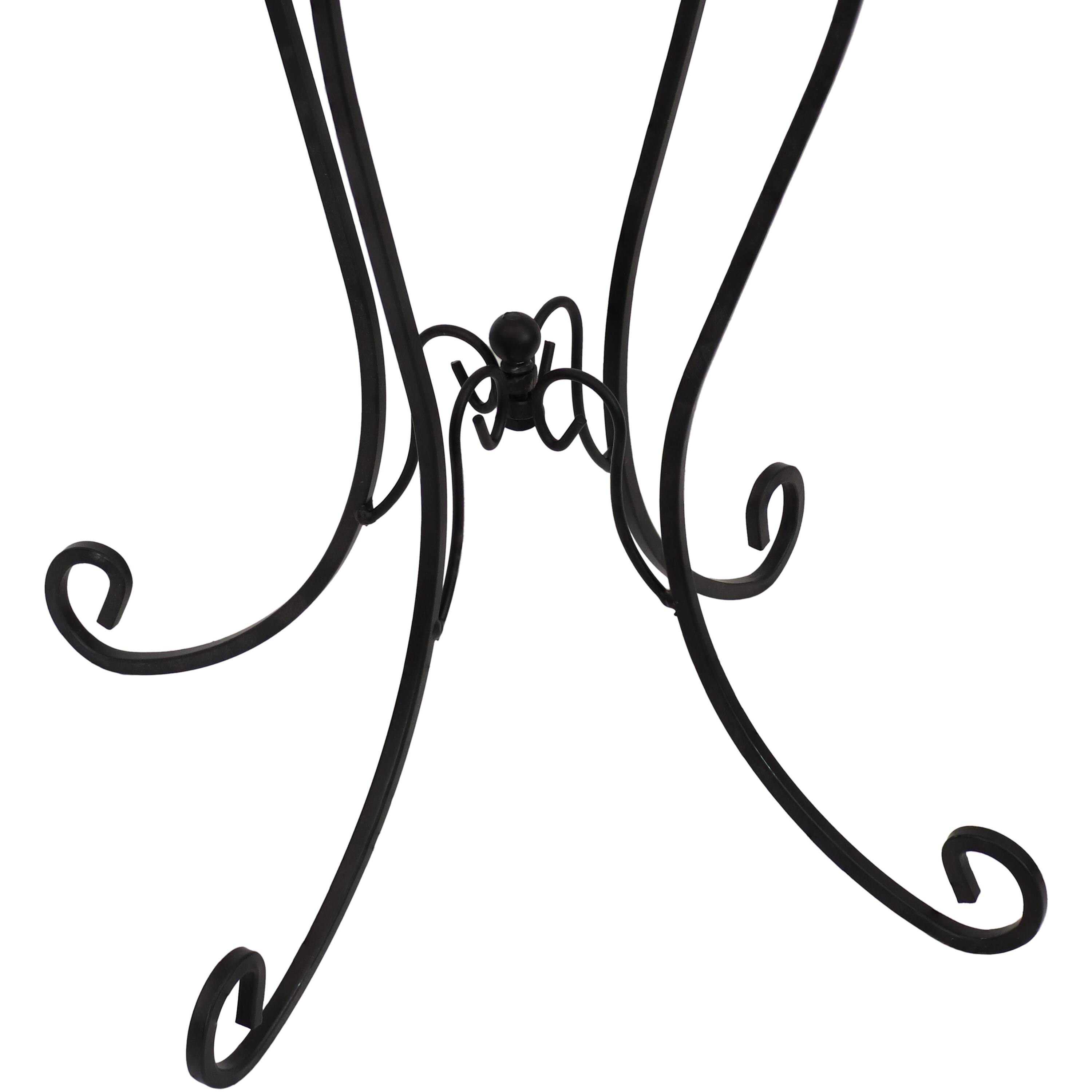 Alt View 7. Sunnydaze - Graceful Curved Steel Gazing Globe Stand - 18.25 in - Black.