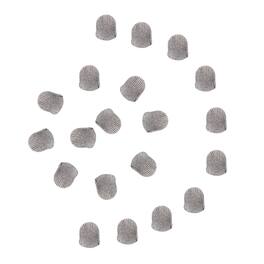 Unique Bargains - 20pcs 6.5mm Fiber Mesh Replacement Tips for Capacitive Touch Screen Stylus Pen, Soft No Scratch - Silver Black