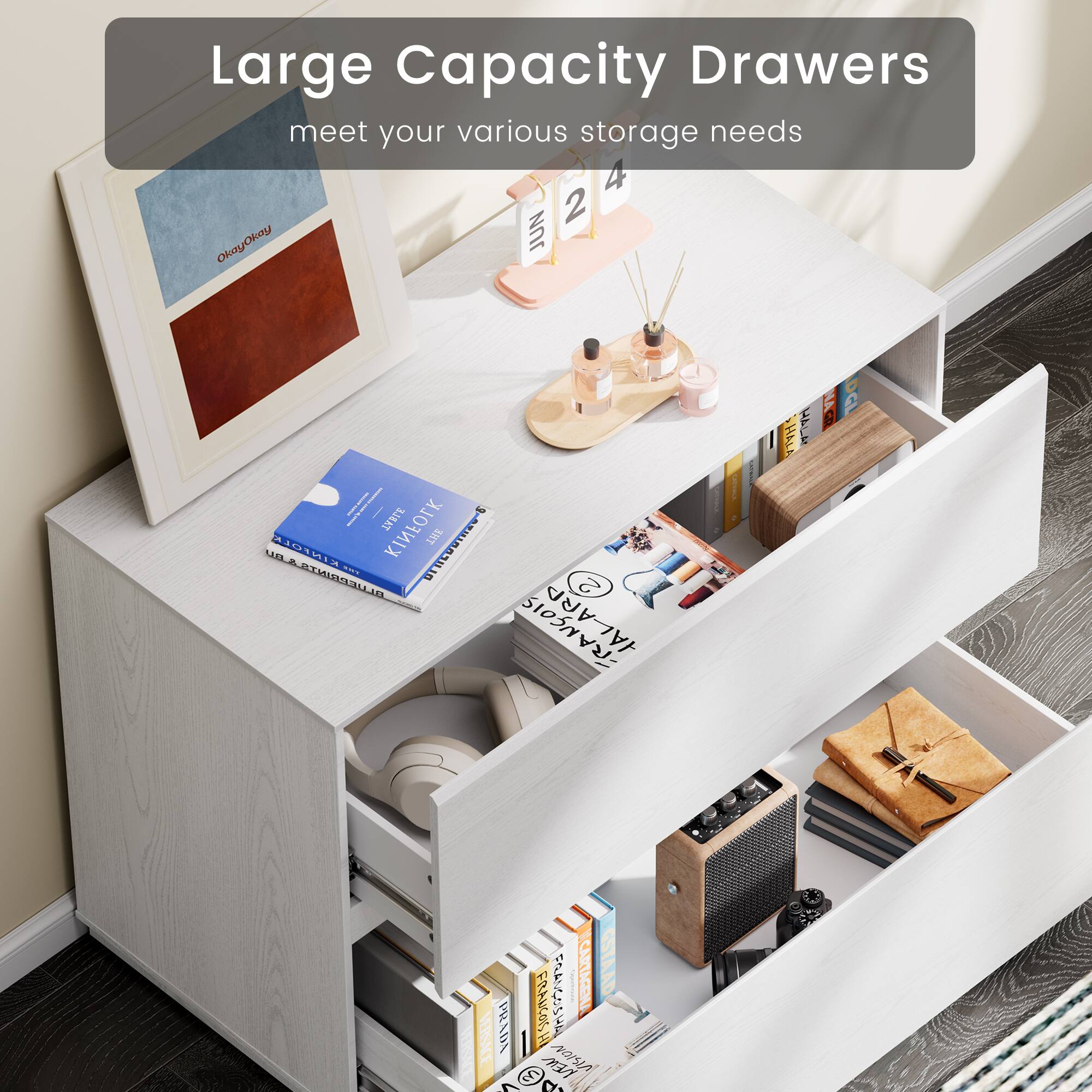 Large Capacity Drawers meet your various storage needs