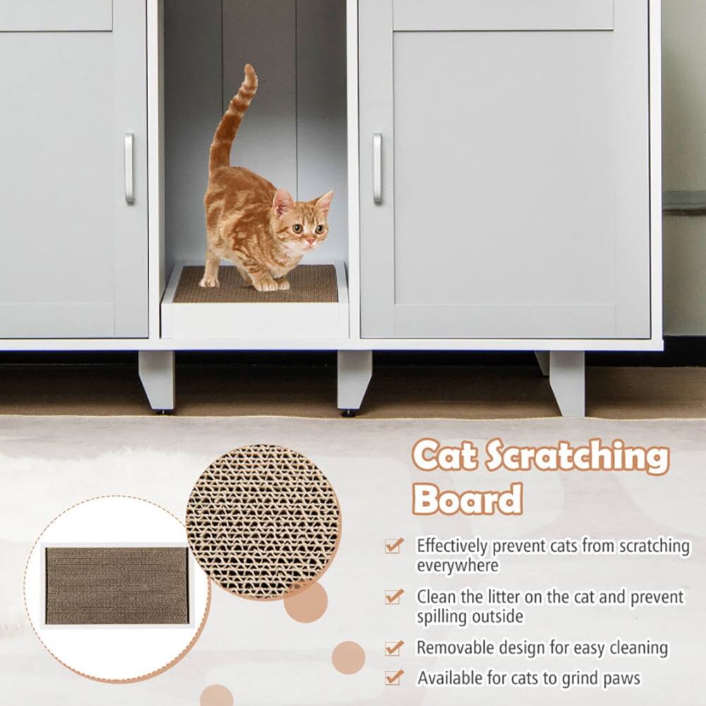 Cat Scratching Board

- Effectively prevent cats from scratching everywhere
- Clean the litter on the cat and prevent spilling outside
- Removable design for easy cleaning
- Available for cats to grind paws