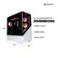 CyberPowerPC SLC4200BSDFV5 Dimensions: (H) Height: 19.29 in, (W) Width: 9.25 in, (D) Depth: 18.11 in.