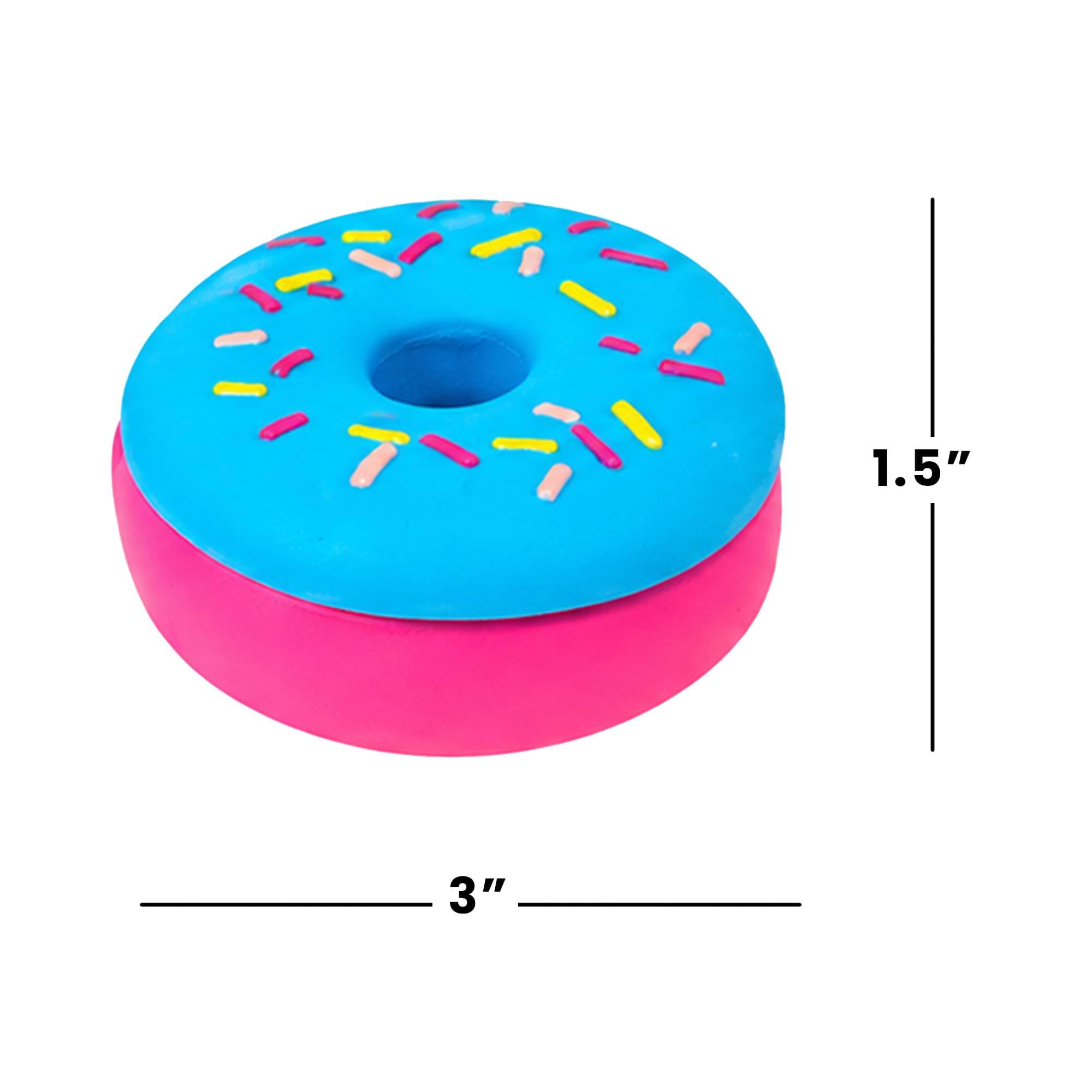 Alt View 1. Puka Creations - Frosted Donut 3-Inch Squishy Stress Reliever | Blue Frosting - Blue.