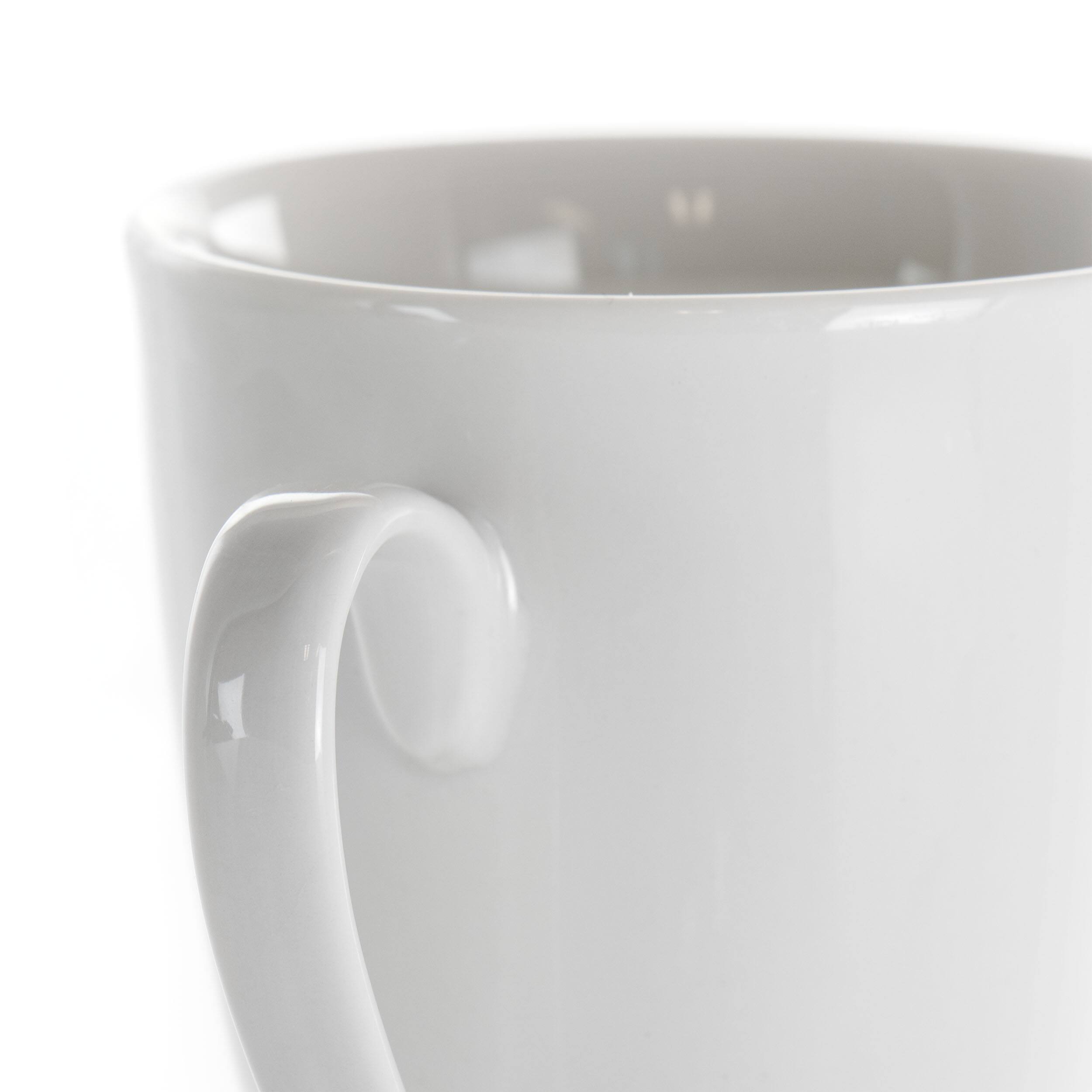 Alt View 4. Elama - Elama Rosales 6 Piece 12 Ounce Porcelain Mug Set in White - White.