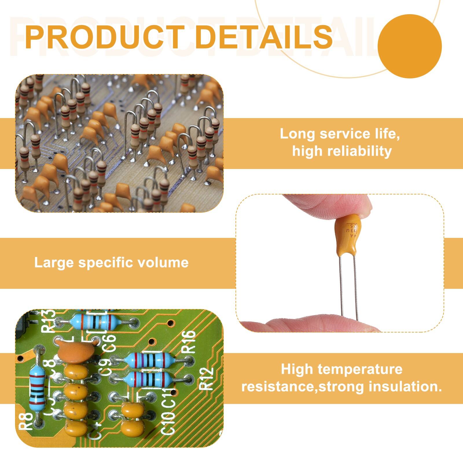 PRODUCT DETAILS

- Long service life, high reliability
- Large specific volume
- High temperature resistance, strong insulation.