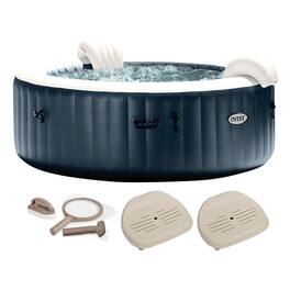 Intex - PureSpa Plus Portable Inflatable Hot Tub with Accessory Kit & 2 Seat Spas - Blue