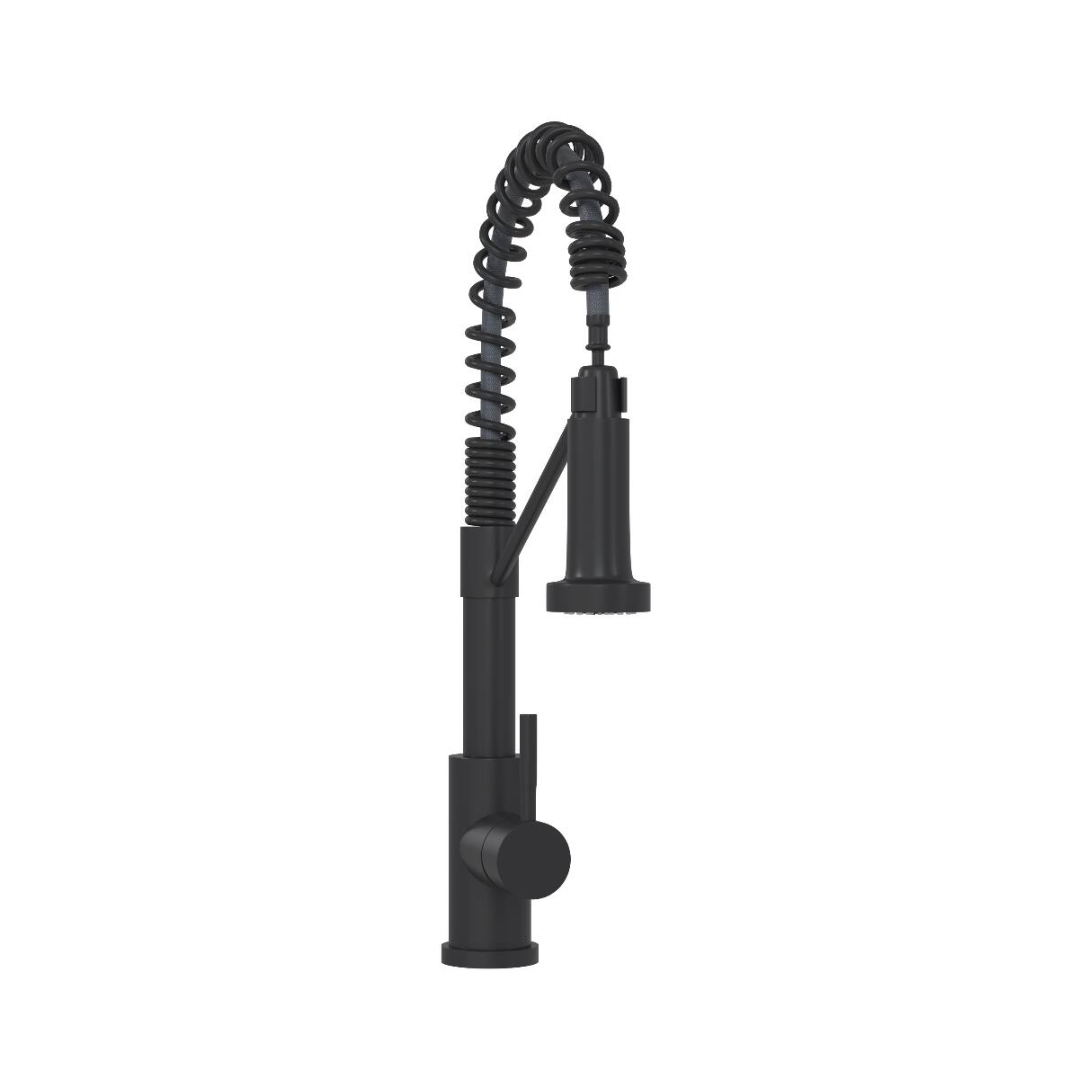 Alt View 6. Ropilly - Ropilly Single Handle Kitchen Faucet Matte Black Pull Down Modern Kitchen Sink Faucet 19 Inch Stainless Steel - Matte Black.