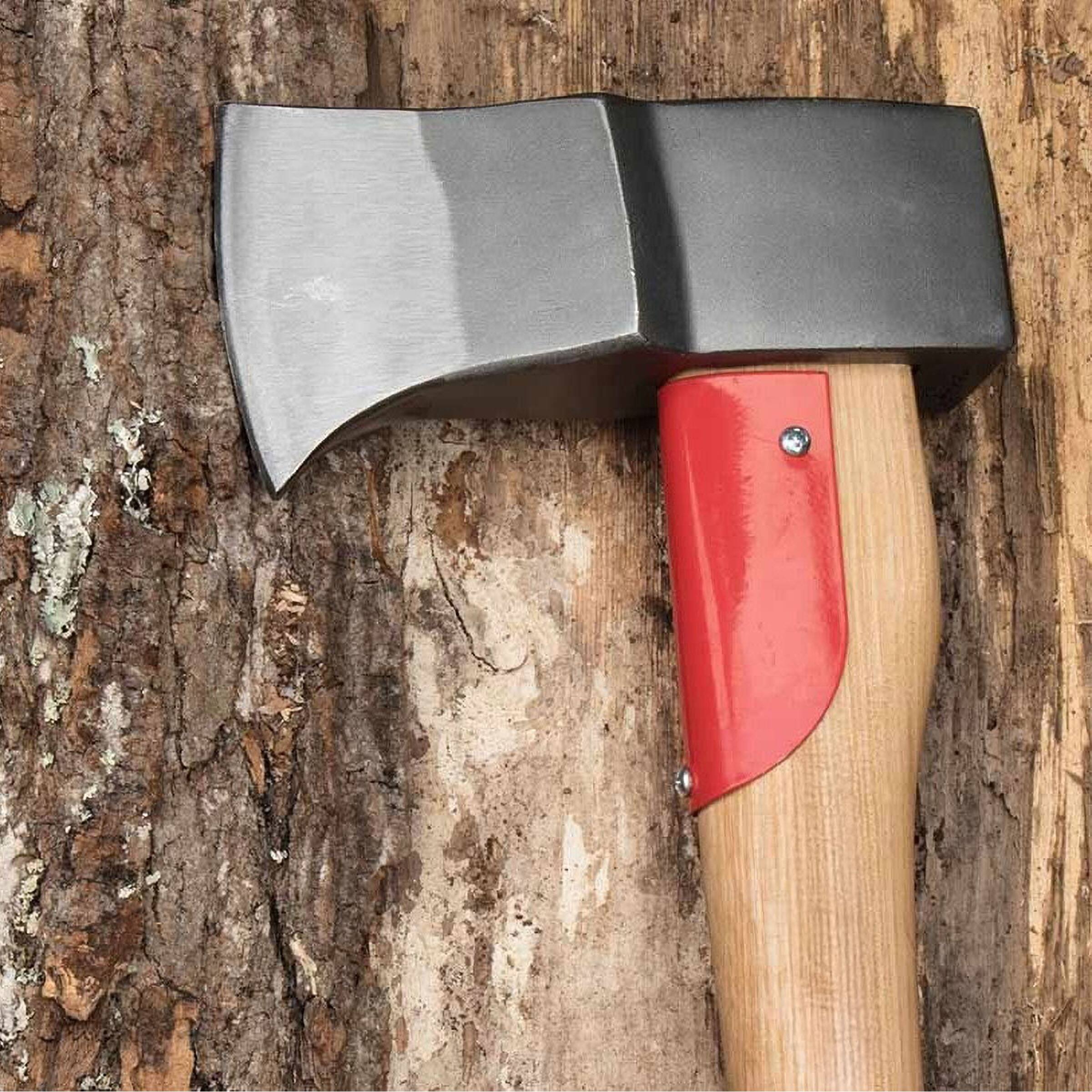 Angle. Kings County Tools - Maul Wood Splitter Axe 31.5” Wood Splitting Axe with Hickory Handle and Log Splitter Wedge Steel Blade - German-Made.