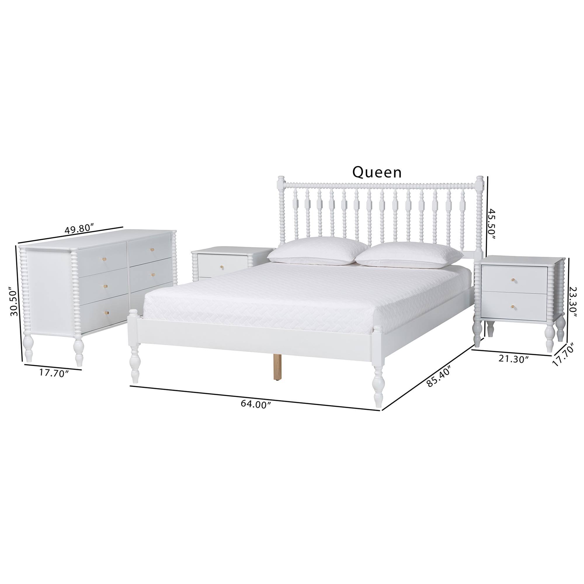 Queen  
49.80" x 45.50" x 30.50" x 17.70"  
64.00" x 85.40" x 21.30" x 23.30" x 17.70"