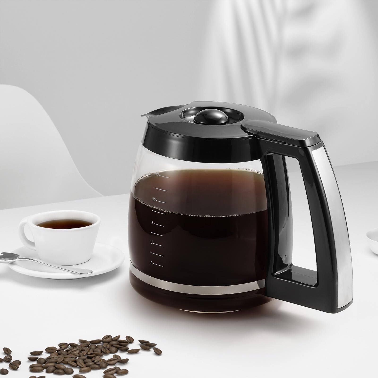 Alt View 4. Dapper Styles - 12-cup Replacement Glass Carafe Compatible With Cuisinart Coffee Maker 12 Cup Pot For Models Dcc-1100bk Dcc... - Default.