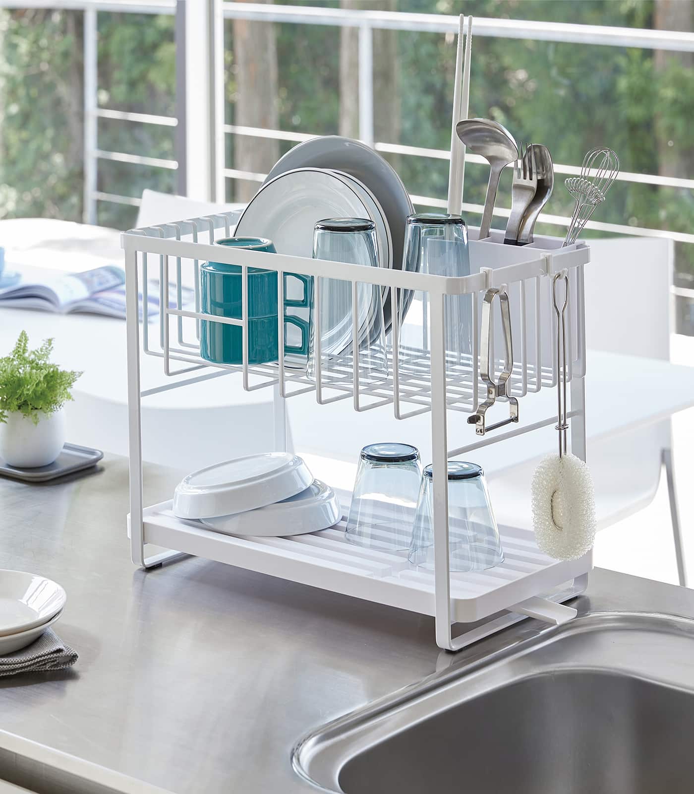 Yamazaki Home - Two-Tier Wire Dish Rack