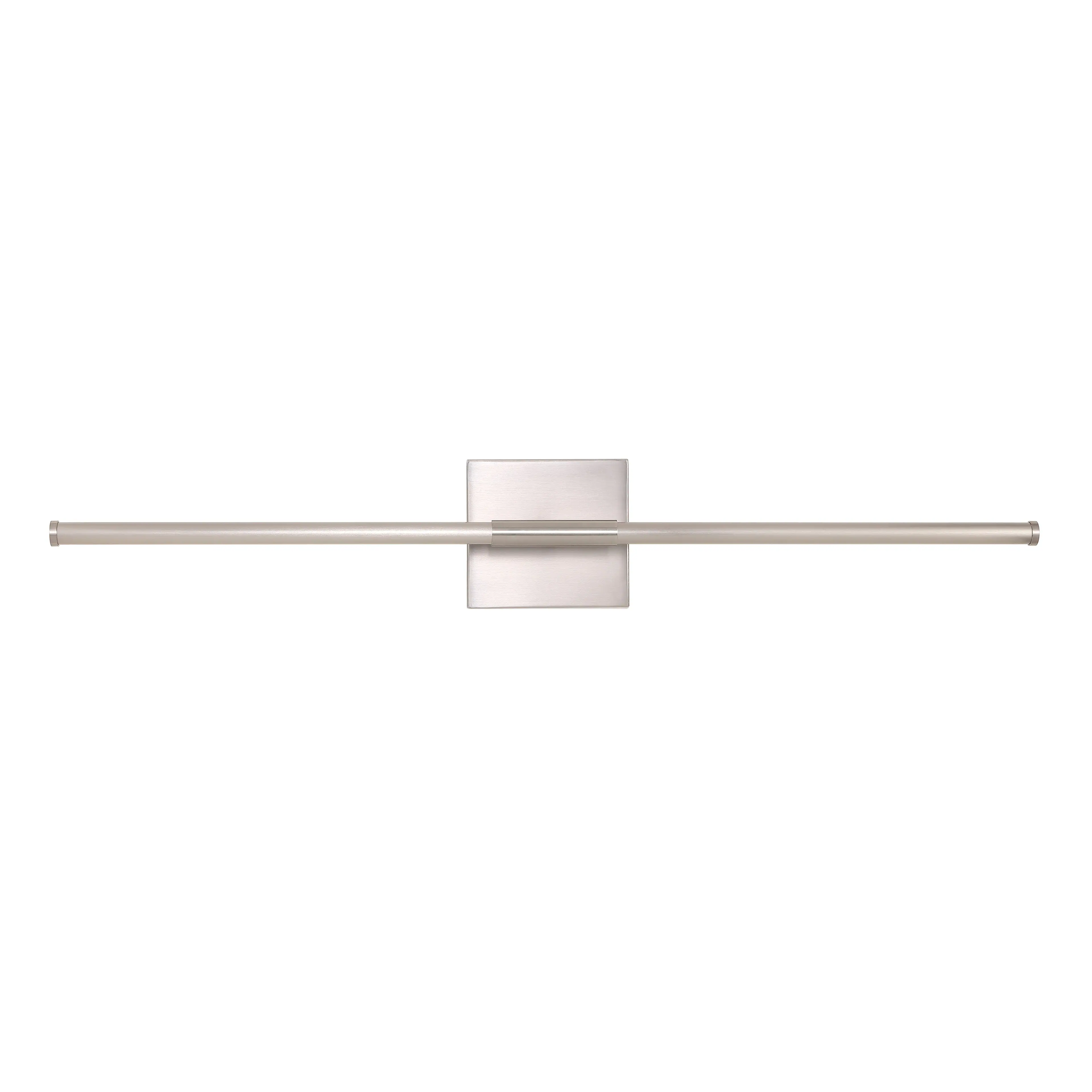 Alt View 9. Jonathan Y - Makena 28" Modern Minimalist Dimmable Integrated LED Metal Wall Sconce, Nickel - Nickel.