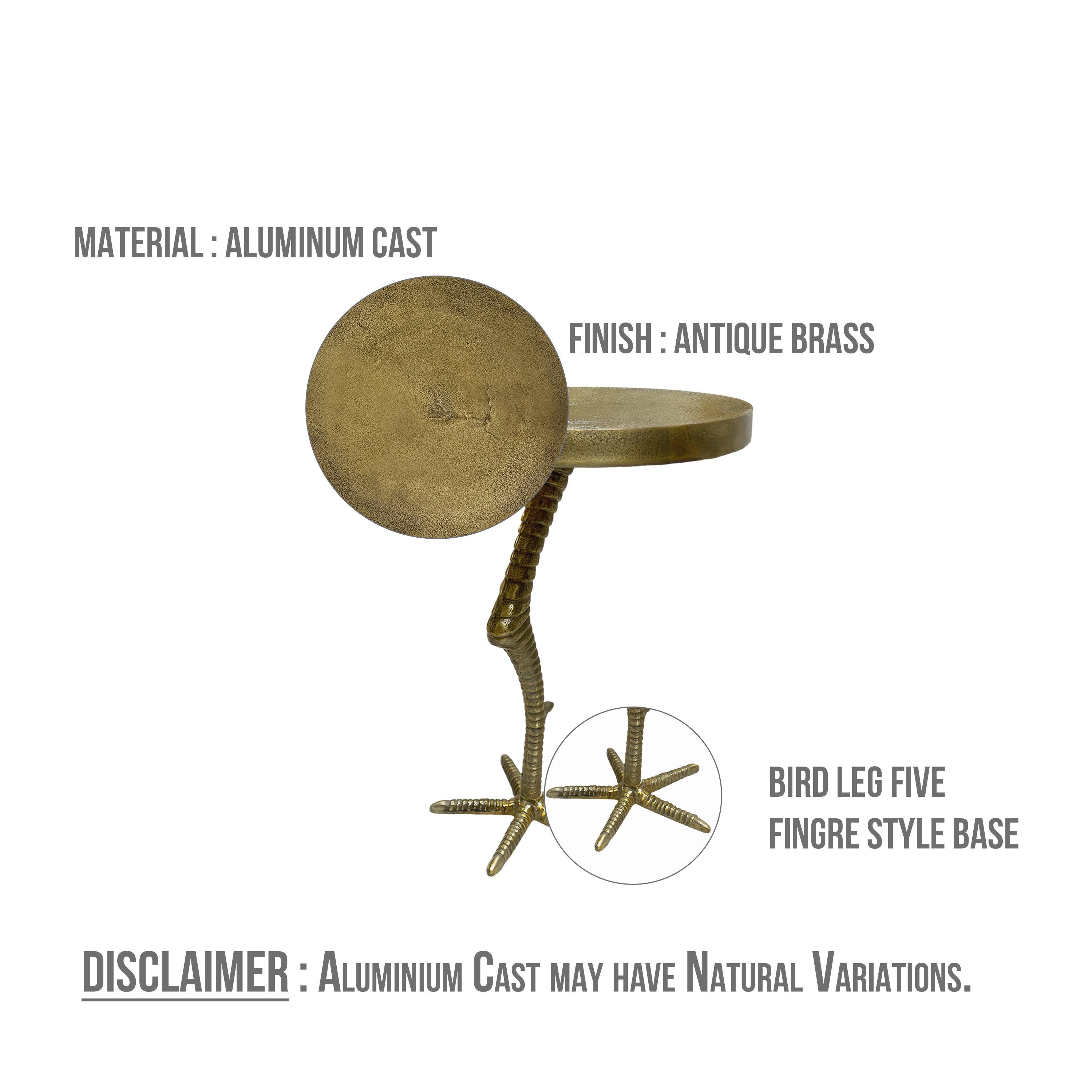 DISCLAIMER: Aluminum cast may have natural variations.