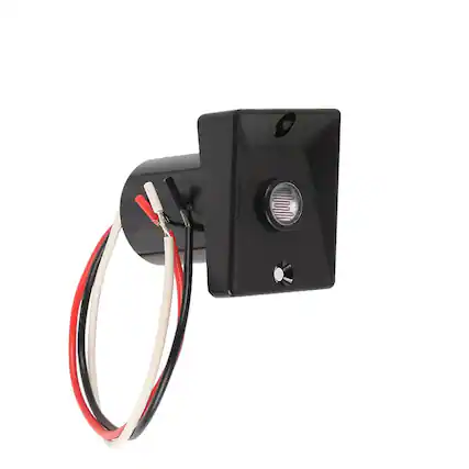 Front. HQRP - HQRP 120V Dusk to Dawn Photocell Sensor 1800W UL Listed Waterproof Outdoor Light Pole Switch - Black.