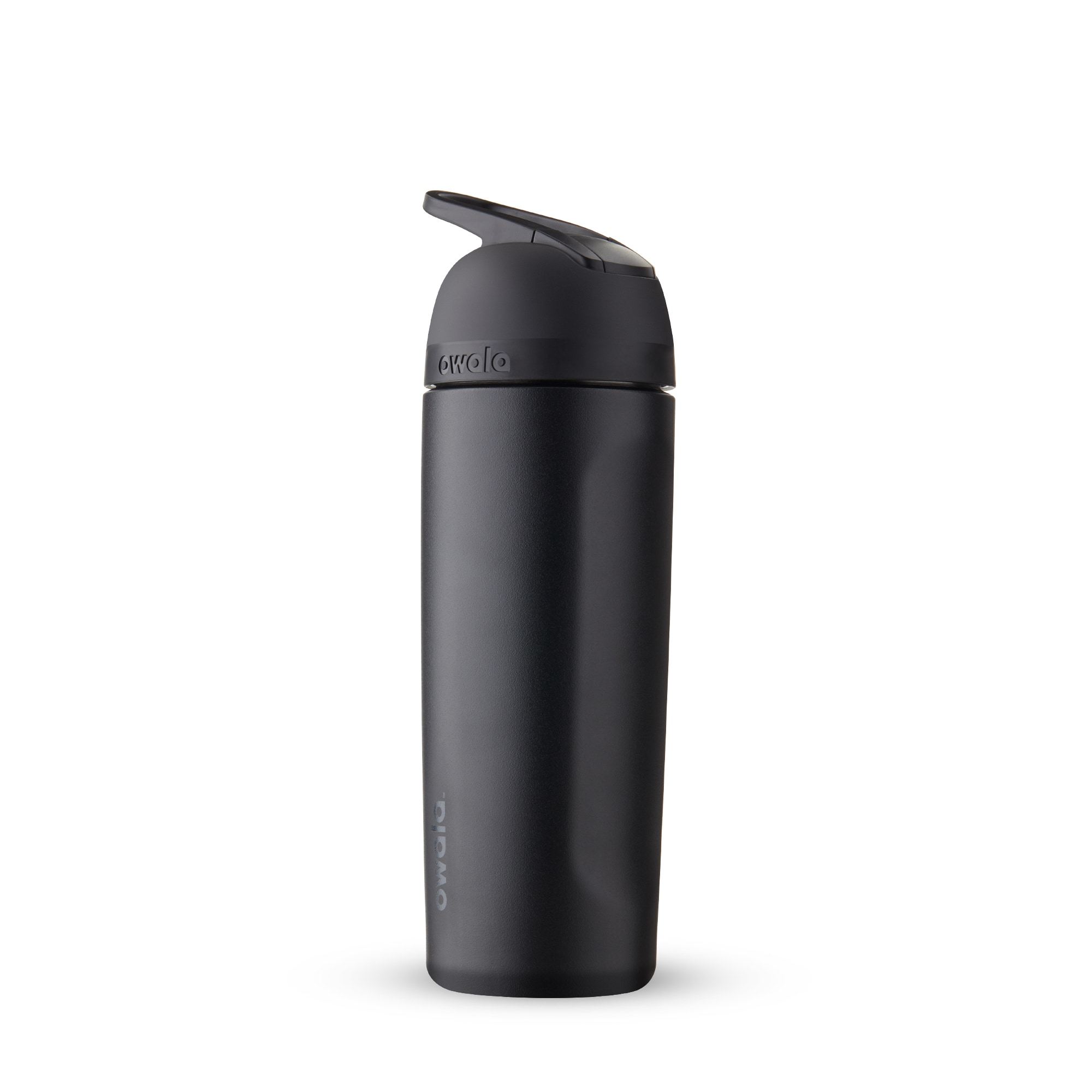 Angle. Owala - Flip Insulated Stainless Steel 19 oz. Water Bottle - Black.
