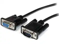 Front. Startech - 2m Black Straight Through DB9 RS232 Serial Cable - M/F.