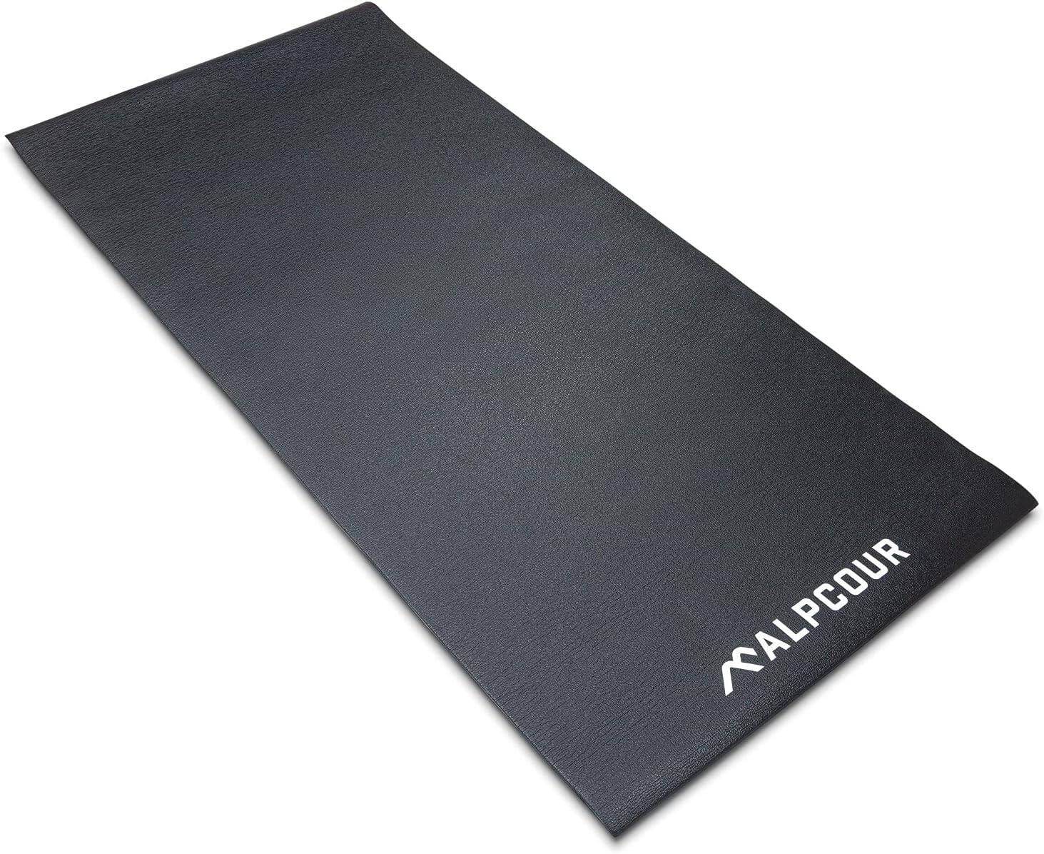 Alt View 4. Alpcour - Alpcour 36"x78" Bike Trainer Mat - Water-Resistant, Anti-Slip, Noise Insulating Multipurpose Floor Protection - Black.