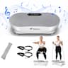 MERACH - Vibration Plate for Lymphatic Drainage Weight Loss Muscle Activation LED Touch Screen Bluetooth Plate Vibration - White