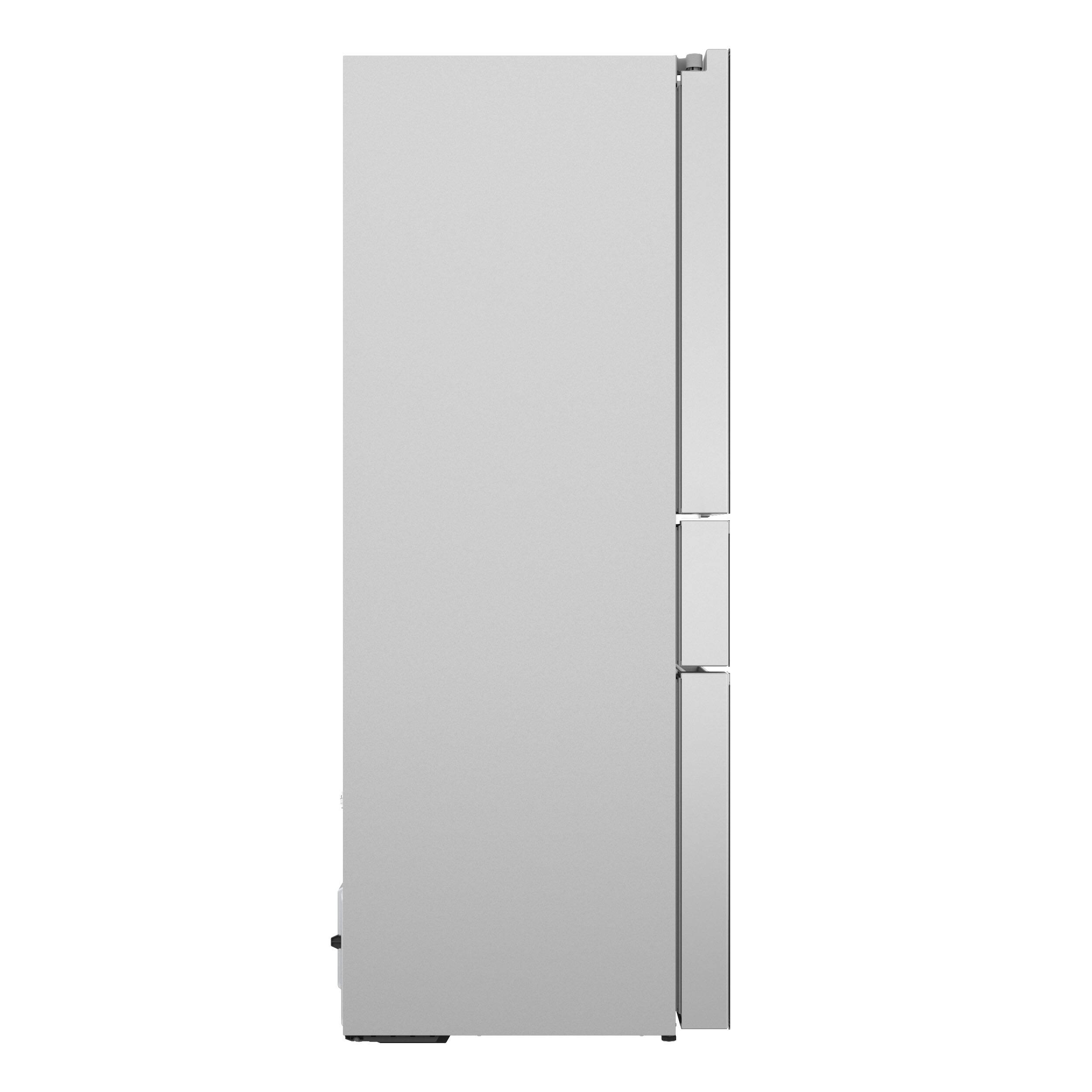 Left. Bosch - 800 Series 36 in. Wide 20 Cu. Ft. 4-Door French Door Bottom Freezer Counter-Depth Smart Refrigerator - Stainless Steel.