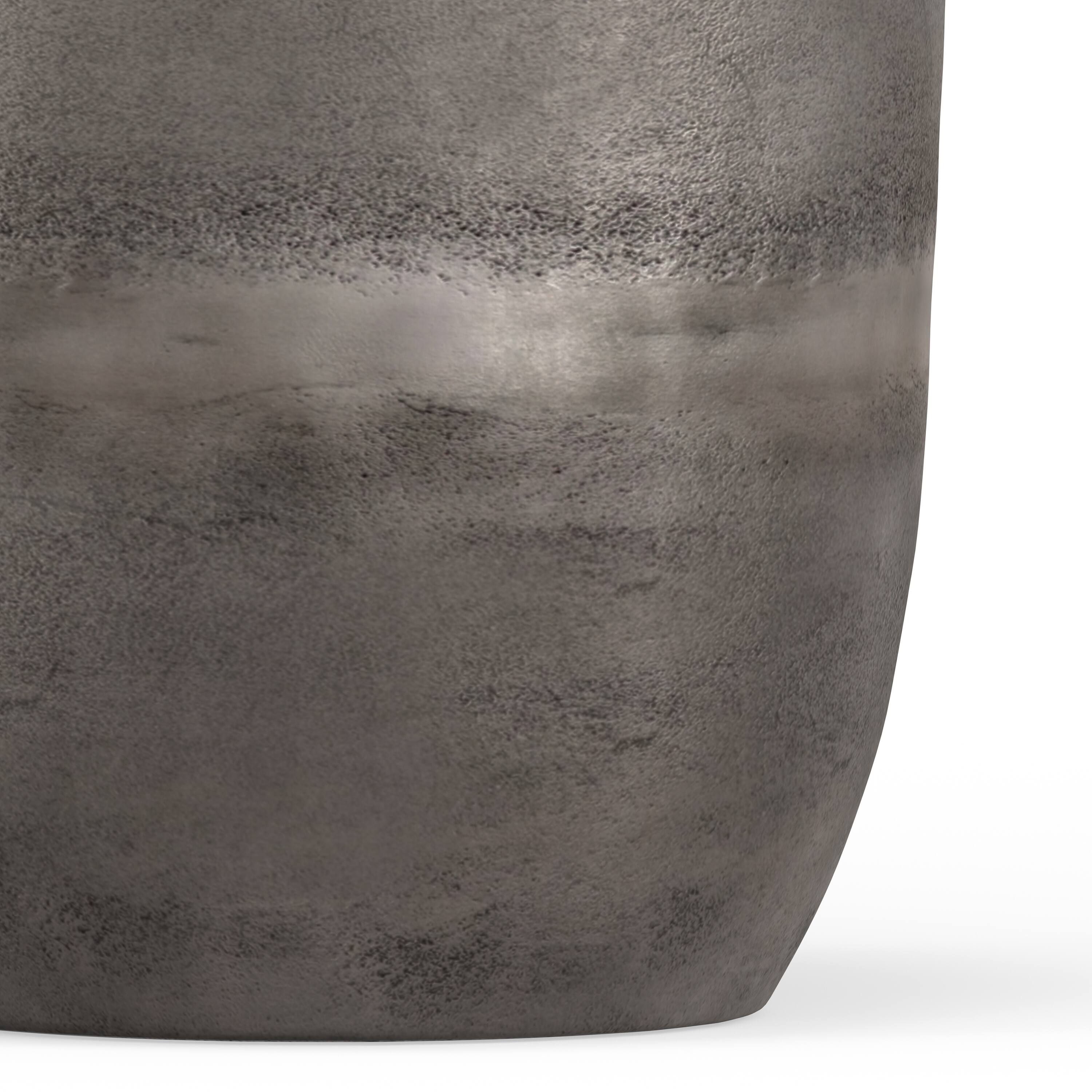 Alt View 2. Simpli Home - Morris 16.5 inch Wide Contemporary Metal Accent Table in Antique Silver Cast Aluminum, Assembled - Antique Silver.