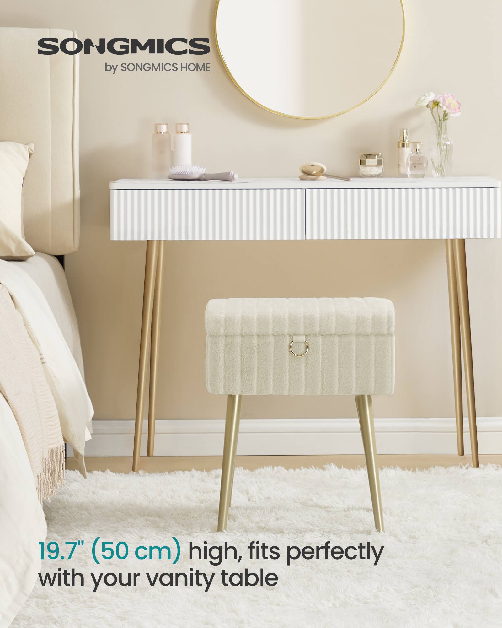 SONGMICS by SONGMICS HOME

19.7" (50 cm) high, fits perfectly with your vanity table